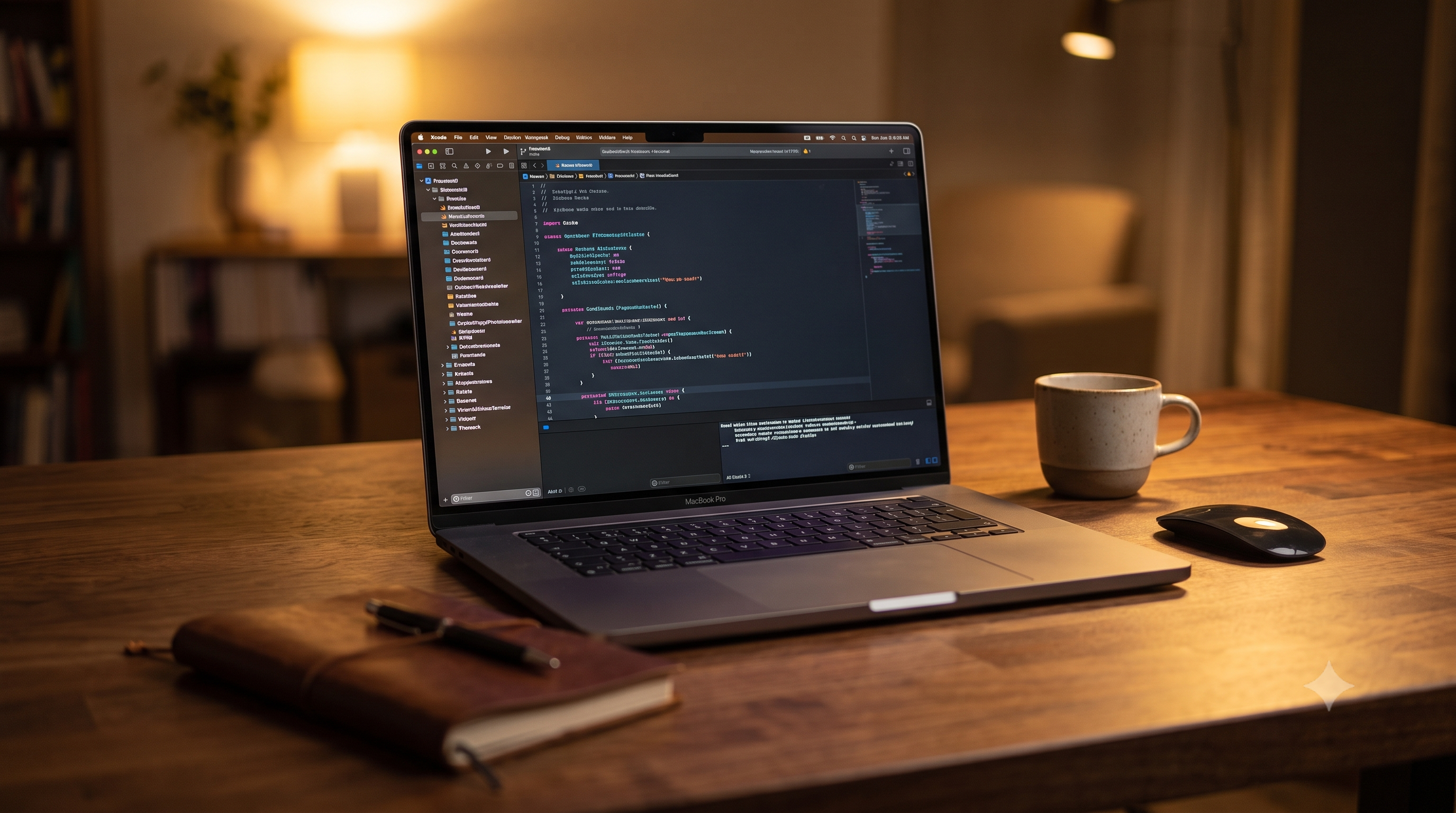 Developer compiling an iOS app with Xcode on a cloud Mac